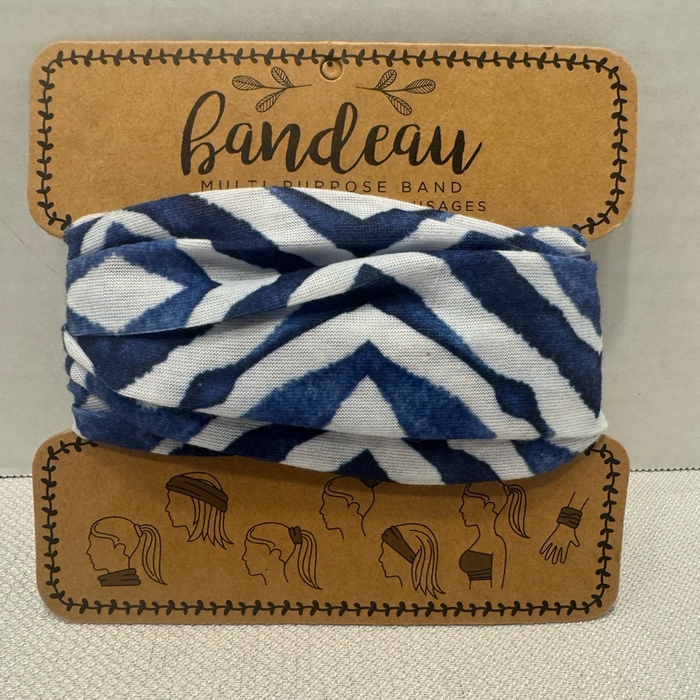 New Bandeau Blue & White Multipurpose Band